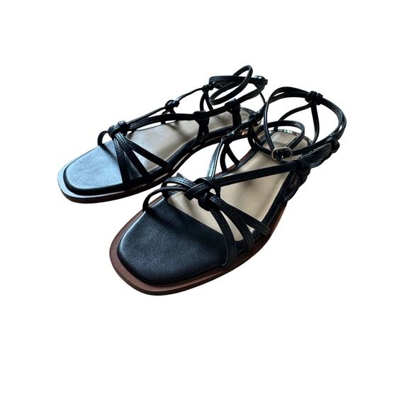 Chloe NIB Uma Knotted Leather Sandals in Black Size 40 - Picture 8 of 12